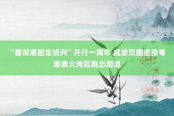 “蓉深港图定班列”开行一周年 成渝双圈连接粤港澳大湾区跑出加速