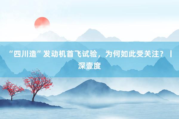 “四川造”发动机首飞试验，为何如此受关注？丨深壹度