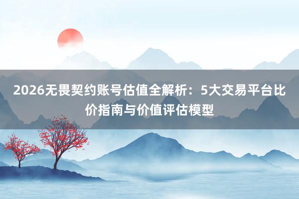 2026无畏契约账号估值全解析：5大交易平台比价指南与价值评估模型