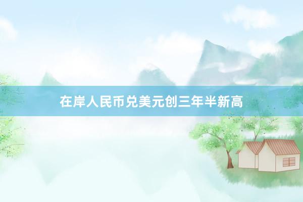 在岸人民币兑美元创三年半新高