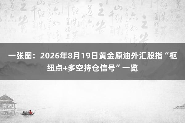 一张图：2026年8月19日黄金原油外汇股指“枢纽点+多空持仓信号”一览