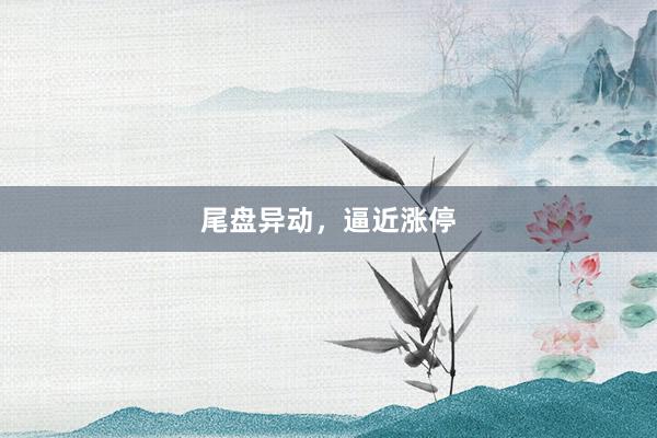 尾盘异动，逼近涨停