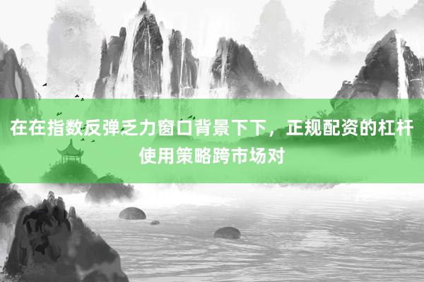 在在指数反弹乏力窗口背景下下，正规配资的杠杆使用策略跨市场对