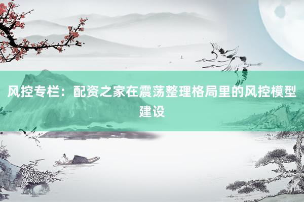风控专栏：配资之家在震荡整理格局里的风控模型建设