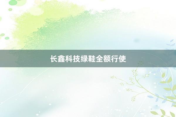 长鑫科技绿鞋全额行使