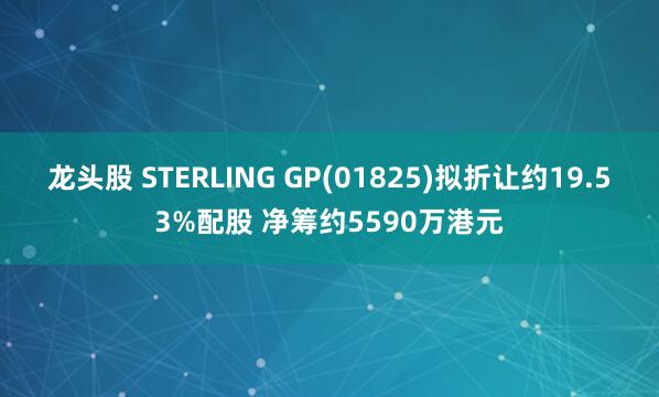 龙头股 STERLING GP(01825)拟折让约19.53%配股 净筹约5590万港元